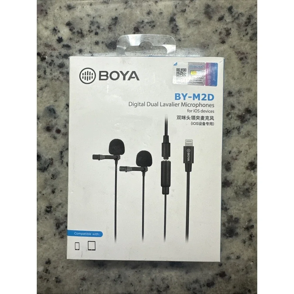 New BOYA Lavalier Microphone for Vlogging Video Podcast Interview YouTube BY-M2D